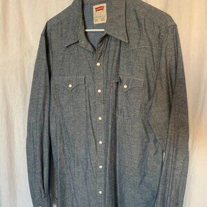 Levis western LS shirt L